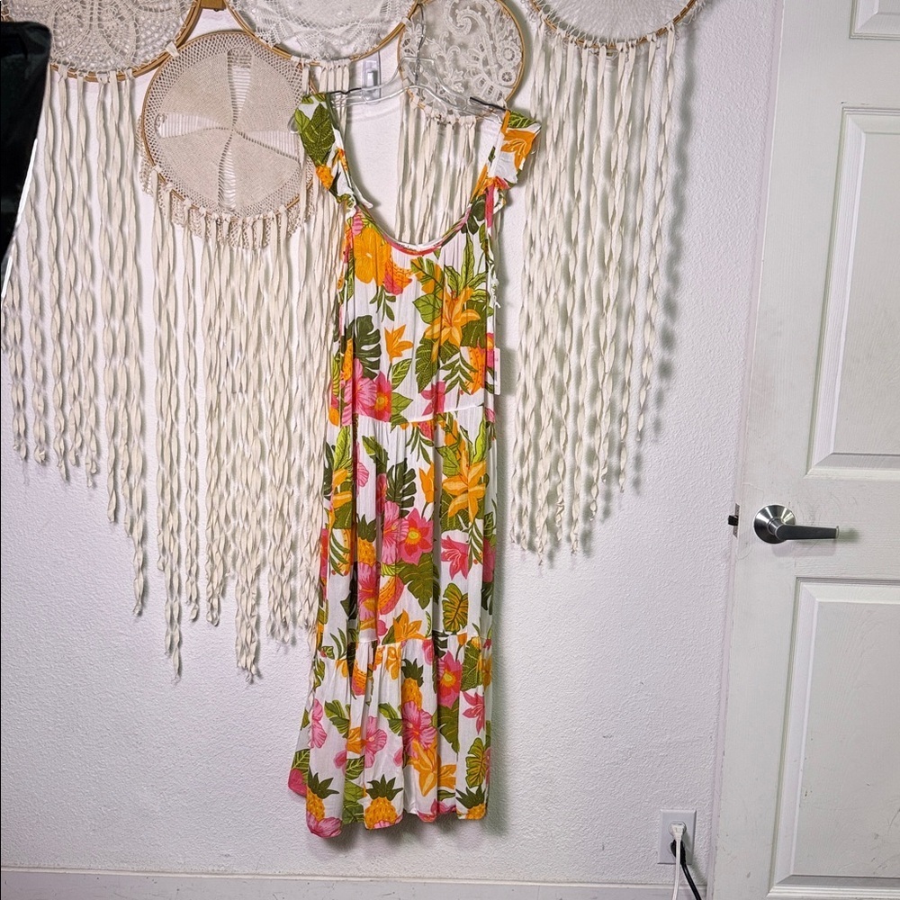 P.J Salvage NWT Copacabana Floral Midi Lounge Dress Size Small - Picture 3 of 12